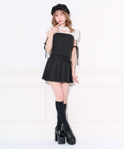 apres jour(アプレジュール)の「デコルテハートカットミニワンピース(ワンピース・レディース・ブルー/ブラック系その他/ブラック・X-LARGE/MEDIUM/SMALL)」の8枚目の写真