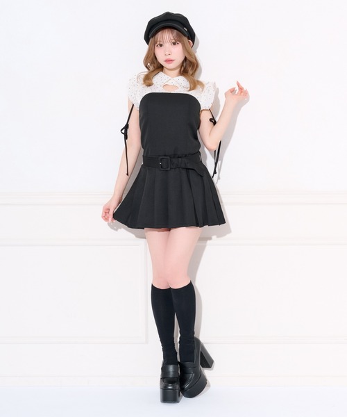 apres jour(アプレジュール)の「デコルテハートカットミニワンピース(ワンピース・レディース・ブルー/ブラック系その他/ブラック・X-LARGE/MEDIUM/SMALL)」の9枚目の写真