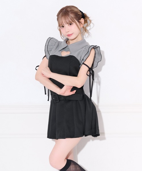 apres jour(アプレジュール)の「デコルテハートカットミニワンピース(ワンピース・レディース・ブルー/ブラック系その他/ブラック・X-LARGE/MEDIUM/SMALL)」の12枚目の写真