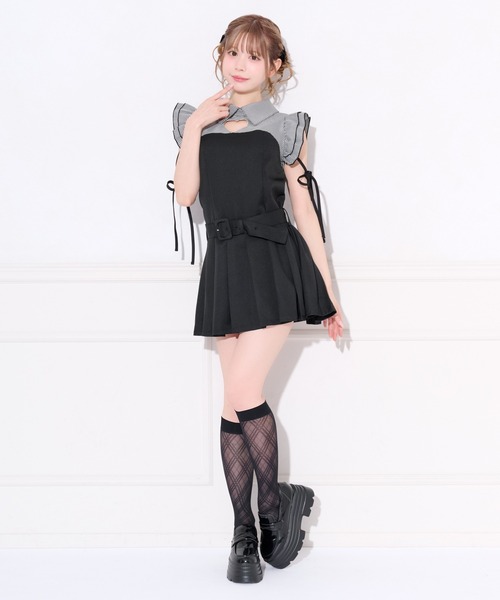 apres jour(アプレジュール)の「デコルテハートカットミニワンピース(ワンピース・レディース・ブルー/ブラック系その他/ブラック・X-LARGE/MEDIUM/SMALL)」の14枚目の写真