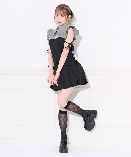 apres jour(アプレジュール)の「デコルテハートカットミニワンピース(ワンピース・レディース・ブルー/ブラック系その他/ブラック・X-LARGE/MEDIUM/SMALL)」の15枚目の写真