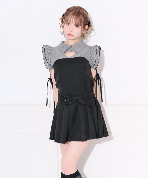 apres jour(アプレジュール)の「デコルテハートカットミニワンピース(ワンピース・レディース・ブルー/ブラック系その他/ブラック・X-LARGE/MEDIUM/SMALL)」の10枚目の写真
