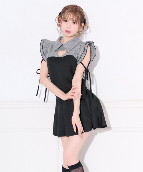 apres jour(アプレジュール)の「デコルテハートカットミニワンピース(ワンピース・レディース・ブルー/ブラック系その他/ブラック・X-LARGE/MEDIUM/SMALL)」の11枚目の写真