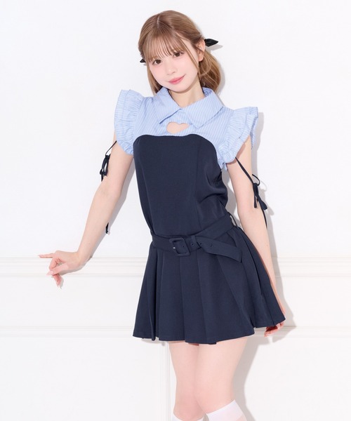 apres jour(アプレジュール)の「デコルテハートカットミニワンピース(ワンピース・レディース・ブルー/ブラック系その他/ブラック・X-LARGE/MEDIUM/SMALL)」の18枚目の写真