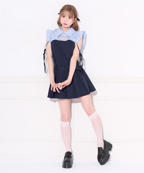 apres jour(アプレジュール)の「デコルテハートカットミニワンピース(ワンピース・レディース・ブルー/ブラック系その他/ブラック・X-LARGE/MEDIUM/SMALL)」の19枚目の写真