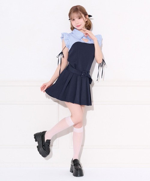 apres jour(アプレジュール)の「デコルテハートカットミニワンピース(ワンピース・レディース・ブルー/ブラック系その他/ブラック・X-LARGE/MEDIUM/SMALL)」の21枚目の写真