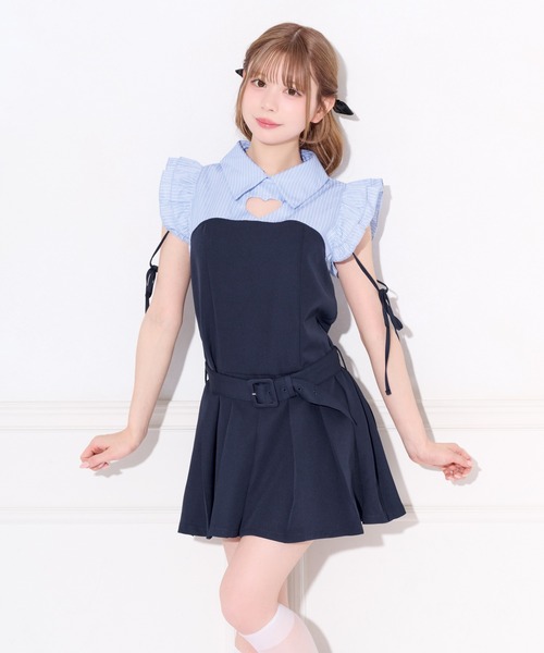 apres jour(アプレジュール)の「デコルテハートカットミニワンピース(ワンピース・レディース・ブルー/ブラック系その他/ブラック・X-LARGE/MEDIUM/SMALL)」の17枚目の写真