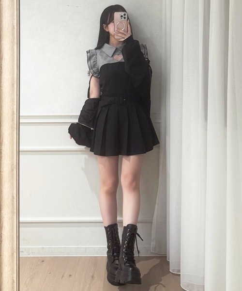 apres jour(アプレジュール)の「デコルテハートカットミニワンピース(ワンピース・レディース・ブルー/ブラック系その他/ブラック・X-LARGE/MEDIUM/SMALL)」の22枚目の写真