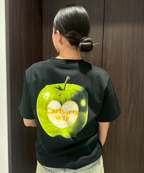 Carhartt WIP（カーハートダブリューアイピー）の「【CARHARTT WIP 】 W' S/S SPOILED T-SHIRT（Tシャツ/カットソー・レディース・ブラック/ホワイト・SMALL）」の2枚目の写真