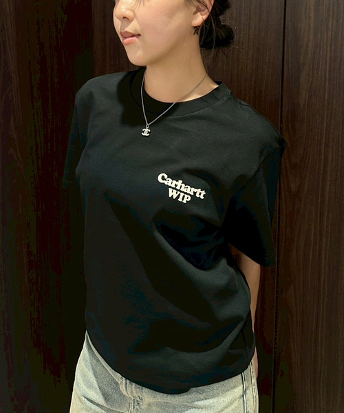 Carhartt WIP（カーハートダブリューアイピー）の「【CARHARTT WIP 】 W' S/S SPOILED T-SHIRT（Tシャツ/カットソー・レディース・ブラック/ホワイト・SMALL）」の3枚目の写真