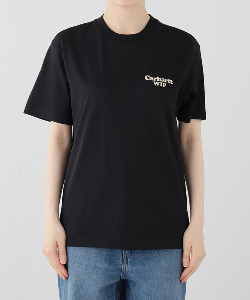 Carhartt WIP（カーハートダブリューアイピー）の「【CARHARTT WIP 】 W' S/S SPOILED T-SHIRT（Tシャツ/カットソー・レディース・ブラック/ホワイト・SMALL）」の6枚目の写真