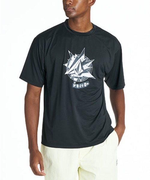 VOLCOM(ボルコム)の「VOLCOM メンズ YOUNG PASSION SS RASH TEE サーフTシャツ 【2026年夏モデル】(Tシャツ/カットソー・メンズ・ブラック/ホワイト/イエロー・SMALL/LARGE/X-LARGE/MEDIUM)」の1枚目の写真