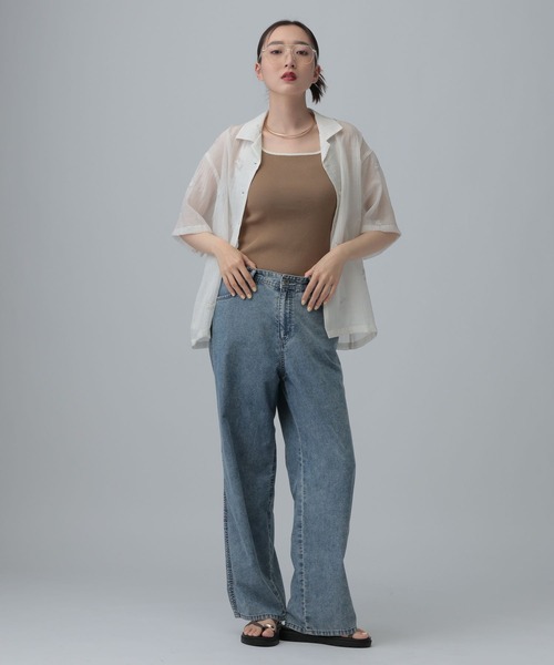 LEPSIM（レプシィム）の「刺繍ワッシャー開襟シャツ　666477（シャツ/ブラウス・レディース・ブラック/ライトベージュ/オフホワイト・FREE）」の8枚目の写真