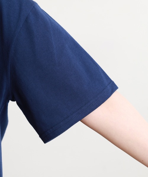 BARNDOOR(バーンドア)の「20/-天竺 お花 刺繍T 26SS 半袖(Tシャツ/カットソー・レディース・ネイビー系2/ブラック系1/ネイビー系1/ホワイト系2/ホワイト系1/ブラック系2・FREE)」の8枚目の写真