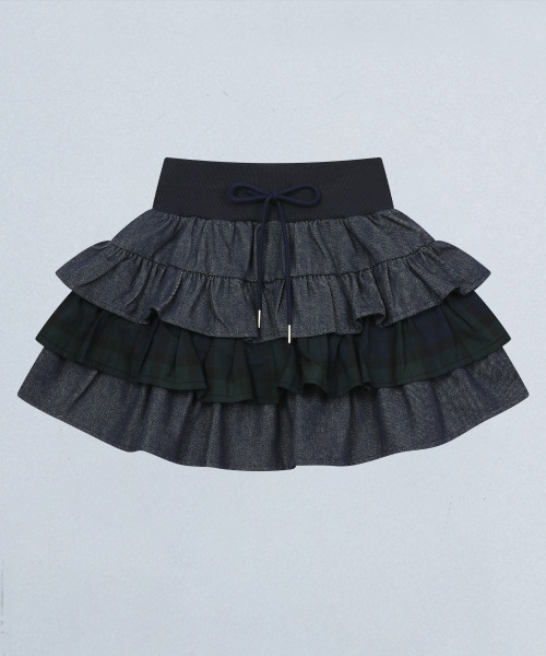 chancechance(チャンスチャンス)の「LAYERED RUFFLE SKIRT(DENIM)(スカート・レディース・その他・FREE)」の1枚目の写真
