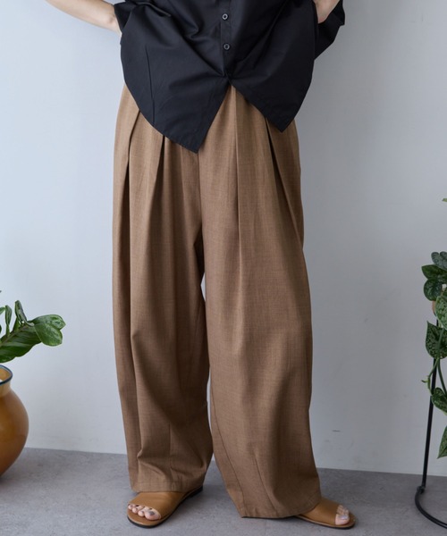 Libra Cue（リブラ キュー）の「サーカスイージーパンツ（その他パンツ・レディース・ピンク/ネイビー/ベージュ/グレー/ブラック/アイボリー・MEDIUM/SMALL）」の4枚目の写真