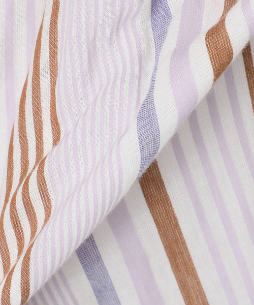 Spick & Span(スピックアンドスパン)の「《WEB限定 / 追加》ne Quittez pas Cotton Voile Stripe Waist Gather Dress(ワンピース・レディース・ラベンダー・MEDIUM)」の22枚目の写真