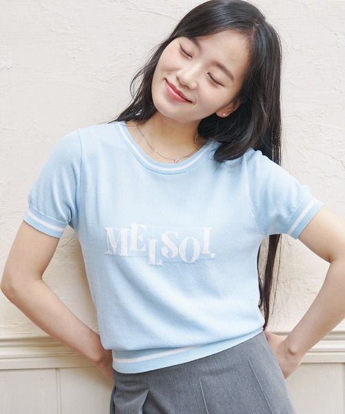 MELSOI.(メルソイ)の「MELSOI.ロゴニットトップス(ニット/セーター・レディース・ベージュ/サックスブルー/ネイビー・FREE)」の19枚目の写真