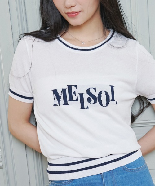 MELSOI.(メルソイ)の「MELSOI.ロゴニットトップス(ニット/セーター・レディース・ベージュ/サックスブルー/ネイビー・FREE)」の10枚目の写真