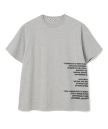 サイドタイポプリンテッドTシャツ[メランジグレー]