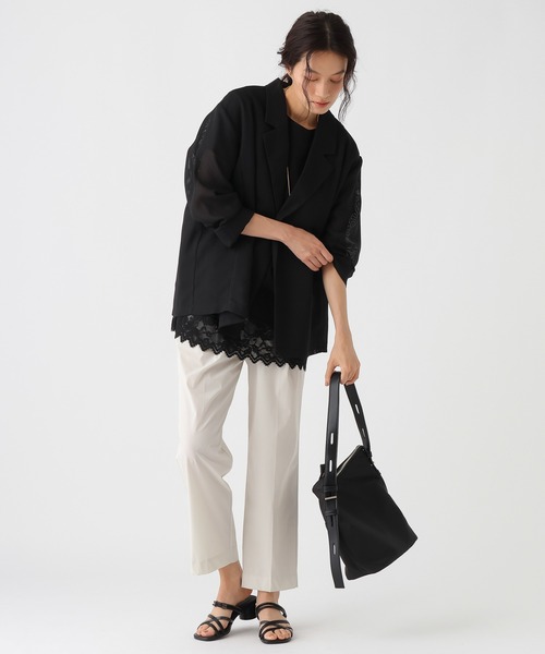 Elura(エルーラ)の「撥水冷感テーパードパンツ<低身長サイズあり>/912393(その他パンツ・レディース・ボルドー/ブラック・MEDIUM/FREE(S))」の10枚目の写真