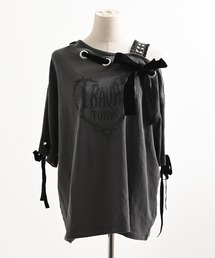 TRAVAS TOKYO/トラバス トーキョー』ショルダーZIPくまプリントTシャツ