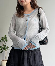 フェイクレイヤードシアーカーディガン
