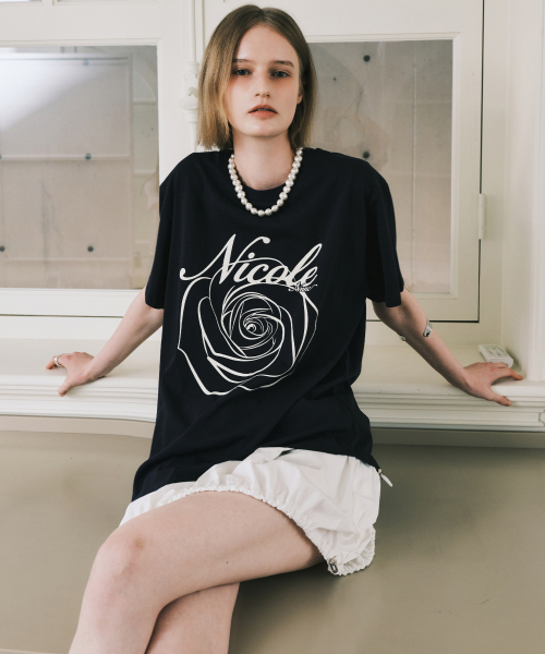 NICK&NICOLE(ニックアンドニコール)の「NICOLE ROSE SLEEVE TOP_NAVY CREAM(Tシャツ/カットソー・レディース・その他・MEDIUM/LARGE)」の3枚目の写真