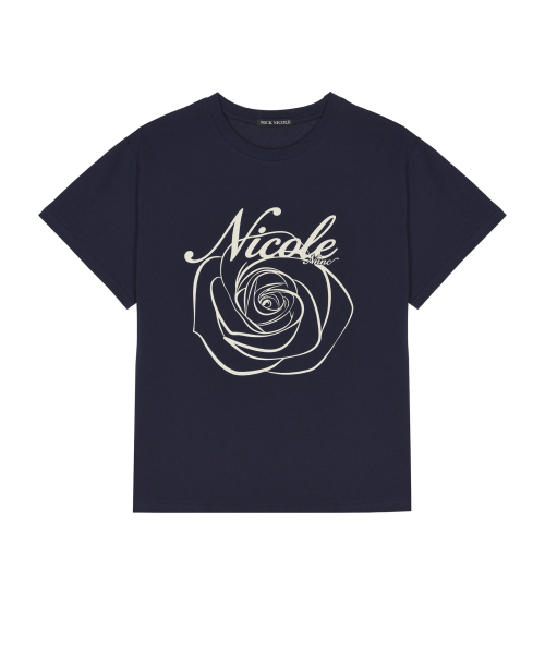 NICK&NICOLE(ニックアンドニコール)の「NICOLE ROSE SLEEVE TOP_NAVY CREAM(Tシャツ/カットソー・レディース・その他・MEDIUM/LARGE)」の4枚目の写真