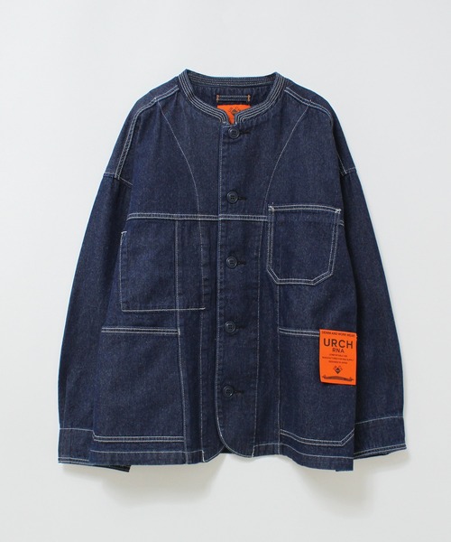 URCH RNA(アーチ アールエヌエー)の「J2193 フレンチワークのチョアジャケット(ノーカラージャケット・レディース・ワンウォッシュ・FREE)」の1枚目の写真