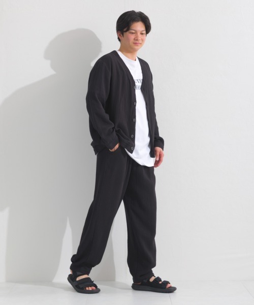 OMNES(オムネス)の「メンズダブルガーゼイージーコクーンパンツ(その他パンツ・メンズ・チャコールグレー/ブラック/ネイビー・LARGE/MEDIUM)」の7枚目の写真