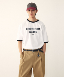 STUDIO TOMBOY（スタジオトムボーイ）の「[メンズ] カモグラフィックリンガーTシャツ_ホワイト 91M6222347（Tシャツ/カットソー）」