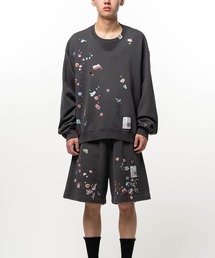 Kids Sticker Printed Sweatshirt