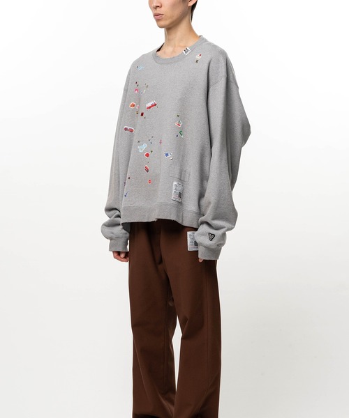 Maison MIHARA YASUHIRO(メゾンミハラヤスヒロ)の「Kids Sticker Printed Sweatshirt(スウェット・メンズ・ブラック・44/46)」の5枚目の写真