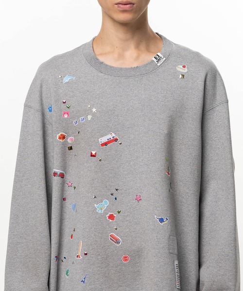 Maison MIHARA YASUHIRO(メゾンミハラヤスヒロ)の「Kids Sticker Printed Sweatshirt(スウェット・メンズ・ブラック・44/46)」の7枚目の写真