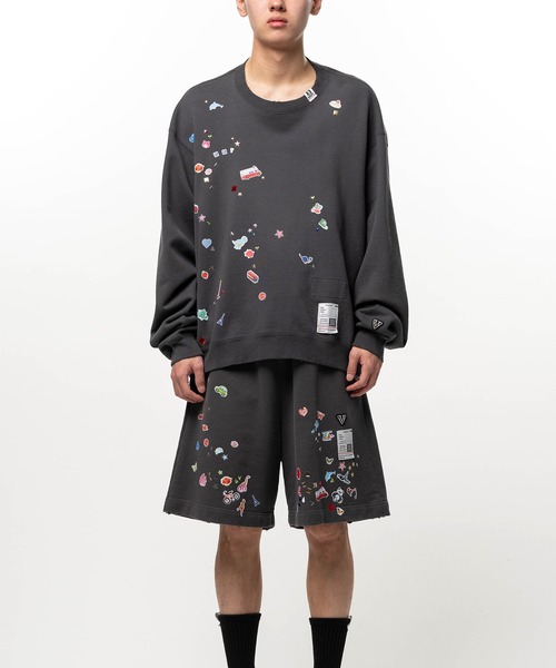 Maison MIHARA YASUHIRO(メゾンミハラヤスヒロ)の「Kids Sticker Printed Sweatshirt(スウェット・メンズ・ブラック・44/46)」の8枚目の写真