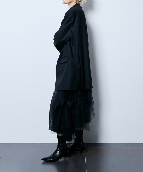 CITYSHOP(シティーショップ)の「MARGE 別注 TULLE BONE WRAP スカート(スカート・レディース・ブラック・34)」の13枚目の写真