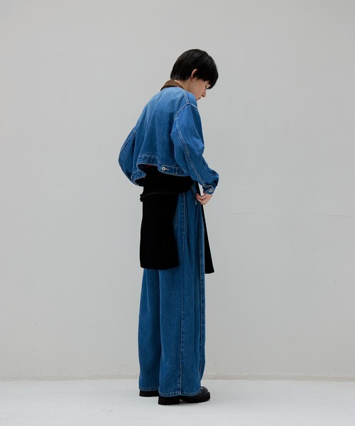 DRESSLAVE(ドレスレイブ)の「lyocell denim short jacket(リヨセルデニムショート丈ジャケット)(デニムジャケット・レディース・インディゴブルー・38)」の4枚目の写真