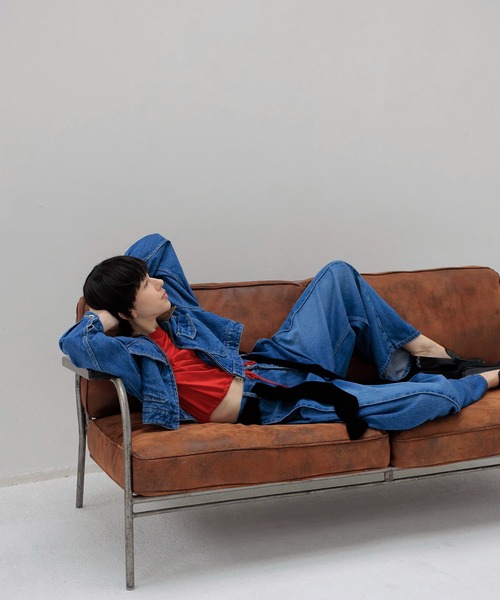 DRESSLAVE(ドレスレイブ)の「lyocell denim short jacket(リヨセルデニムショート丈ジャケット)(デニムジャケット・レディース・インディゴブルー・38)」の9枚目の写真