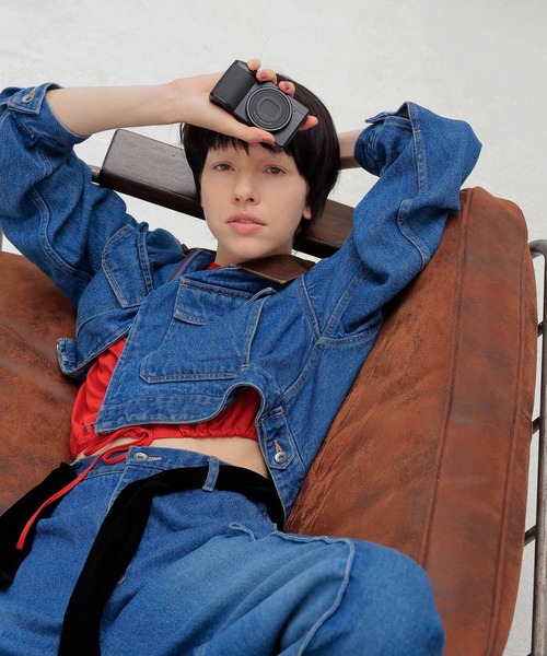 DRESSLAVE(ドレスレイブ)の「lyocell denim short jacket(リヨセルデニムショート丈ジャケット)(デニムジャケット・レディース・インディゴブルー・38)」の10枚目の写真