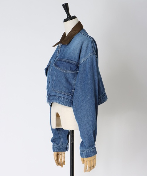 DRESSLAVE(ドレスレイブ)の「lyocell denim short jacket(リヨセルデニムショート丈ジャケット)(デニムジャケット・レディース・インディゴブルー・38)」の12枚目の写真