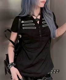 Never mind the XU / Chikashitsu+ | 【nmtc+】Napoleon Henley Slim Tee / 【エヌエムティーシープラス】ナポレオンヘンリーネック半袖トップス(Tシャツ/カットソー)