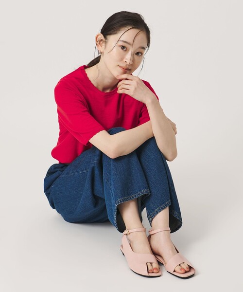BEAUTY&YOUTH UNITED ARROWS（ビューティーアンドユースユナイテッドアローズ）の「サムフリー アンクルストラップ サンダル（サンダル・レディース・ブラック/ライトピンク・38/36/37）」の4枚目の写真