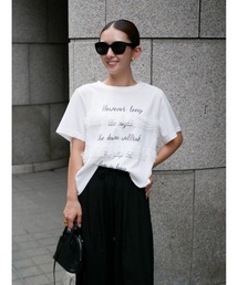 BeBeoD（べベッド）の「レースフリルロゴTシャツ（Tシャツ/カットソー）」