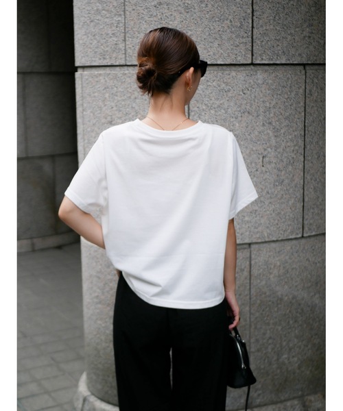 BeBeoD(べベッド)の「レースフリルロゴTシャツ(Tシャツ/カットソー・レディース・ブラック/ホワイト・フリー)」の4枚目の写真