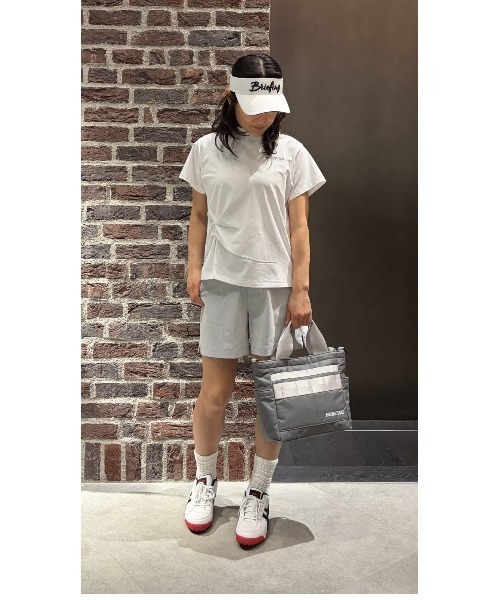 BRIEFING(ブリーフィング)の「【BRIEFING GOLF/ブリーフィングゴルフ】WOMEN'S SIDE TWISTED HIGHNECK(リラックスフィット)(Tシャツ/カットソー・レディース・ブラック/ホワイト・S/M)」の1枚目の写真