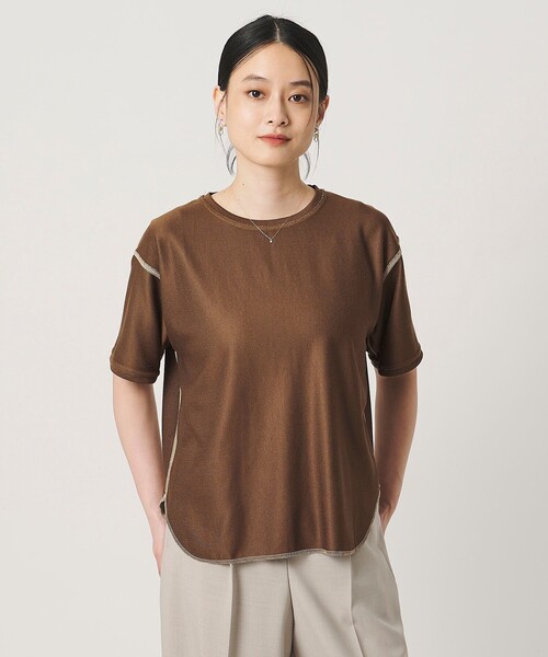 A DAY IN THE LIFE UNITED ARROWS（アデイインザライフユナイテッドアローズ）の「リバーシブルTシャツ ＜A DAY IN THE LIFE＞（Tシャツ/カットソー・レディース・ライトブルー/ネイビー/ブラウン系・FREE）」の5枚目の写真