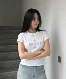 CROSS レディース スリム 半袖Tシャツ [ホワイト]