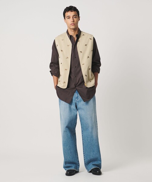 LOEFF(ロエフ)の「<LOEFF>キャメル エンブロイダリー チノ ベスト UNISEX(ベスト・レディース・ベージュ・2/0)」の8枚目の写真