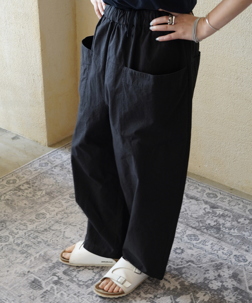 JOURNAL STANDARD LUXE(ジャーナルスタンダード ラックス)の「バフワッシャー ポケパンツ(その他パンツ・レディース・ホワイト/ブラック・SMALL/MEDIUM)」の1枚目の写真